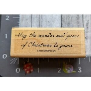 Stampin' Up! May Wonder Peace Christmas Be Yours 2004 Rubber Stamp Wood #G19
